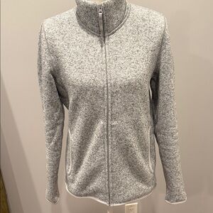 Aritzia heathered grey zip up